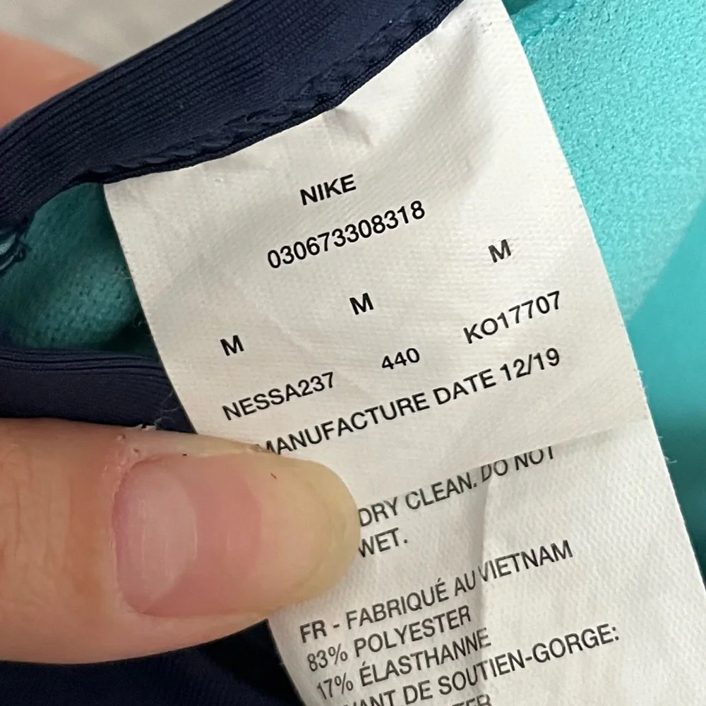 Nike Striped Double Crossback One-Piece Swimsuit M - Picture 9 of 15